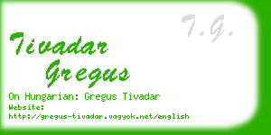 tivadar gregus business card